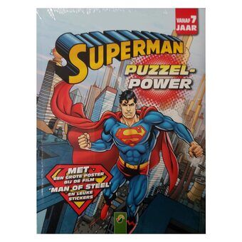 Superman Krachtpuzzels met letters, Activiteitenboek met doolhoven.