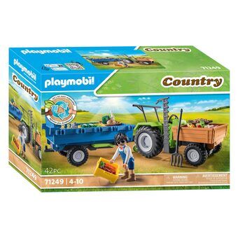 Playmobil Landbouwtractor met Aanhangwagen - 71249