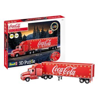 Revell 3d puzzel bouwset - coca-cola truck led versie
