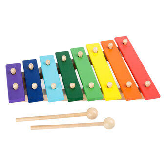 Kleine voet - houten kleurrijke xylofoon