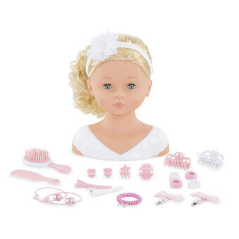 Corolle Kappop Hairstyling Doll - Kappershoofd met Accessoires
