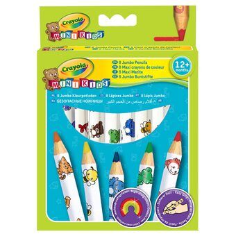 Crayola Mini Kids - Dikke Kleurpotloden, 8 stuks.