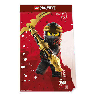 Papieren feestzakjes FSC Lego City Ninjago, 4 stuks.