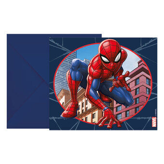 Uitnodigingen en enveloppen FSC Spider-Man Misdaadbestrijder, 6 stuks