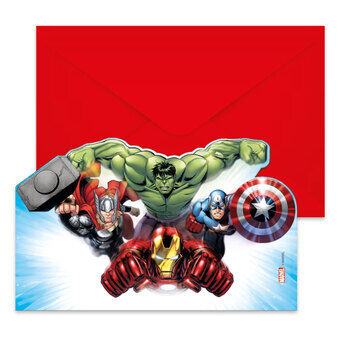 Uitnodigingen en enveloppen FSC Avengers Infinity Stones, 6 stuks