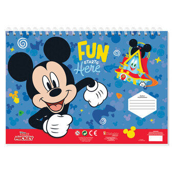Mickey mouse kleurplaten met stencil en stickervellen