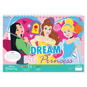Disney prinses kleurplaten met stencil en stickervellen