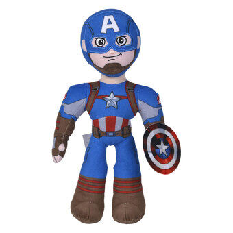 Disney pluche Marvel Captain America beweegbaar, 25 cm