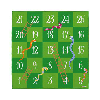 Speelmat Snakes and Ladders, 200x200cm