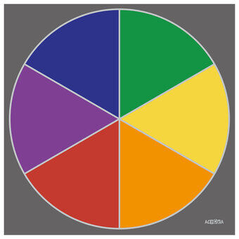 Speelkleed primaire kleur cirkel, 100x100cm