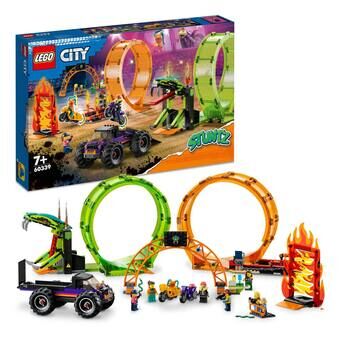 LEGO City 60339 dubbele lus stuntarena