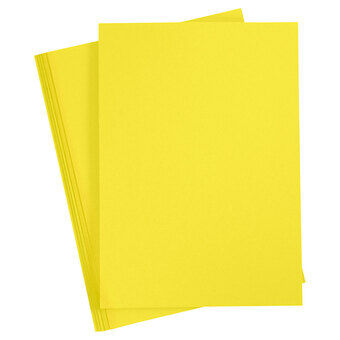 Gekleurd karton zon geel A4, 20 vellen