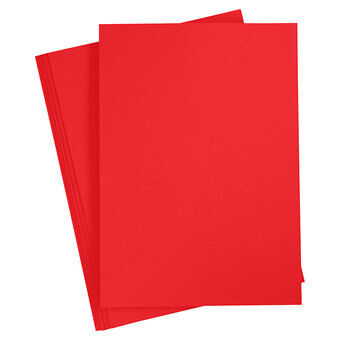 Gekleurd karton Kerst Rood A4, 20 vellen