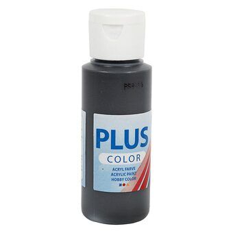 Plus Color Acrylverf Zwart, 60 ml