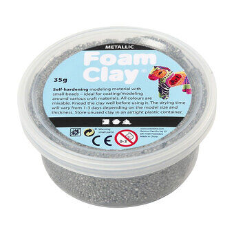 Foam Clay - Metallic Silver, 35gr.
Schuimklei - Metallic Zilver, 35gr.