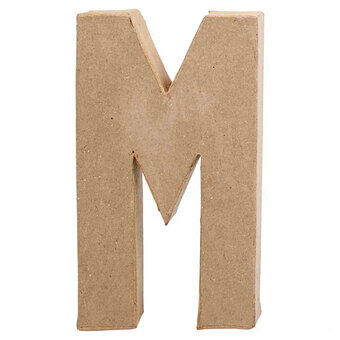 Papier-maché letter - M, 20.5 cm
