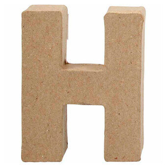 Papier-maché letter - H, 10 cm
