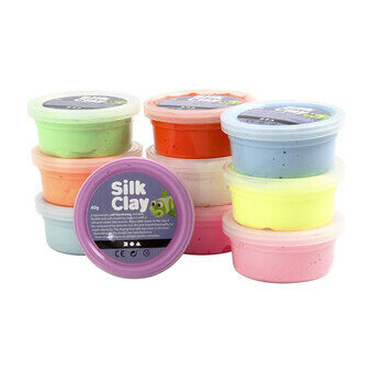 Silk Clay - Heldere kleuren, 10x40gr