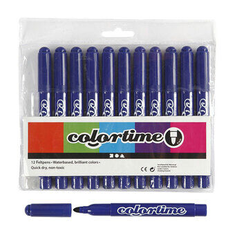 Donkerblauwe jumbo-pennen, 12 st.