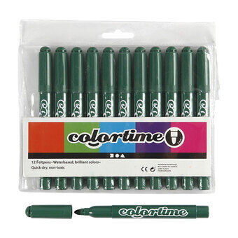Groene jumbo pennen, 12 st.