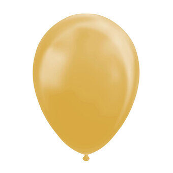 Ballonnen Metallic Goud 30 cm, 10 stuks.