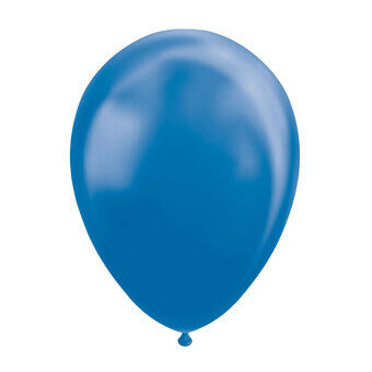 Ballonnen Metallic Blauw 30cm, 10 stuks.
