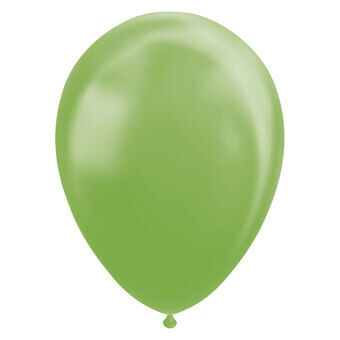 Ballonnen Metallic Groen 30cm, 10 stuks.