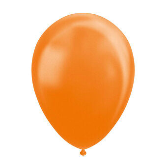 Ballonnen Metallic Oranje 30cm, 10 stuks.