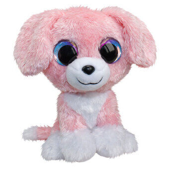Lumo Stars knuffel - pink hondje, 15 cm