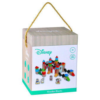 Disney Mickey mouse houten blokkenset, 60 stuks