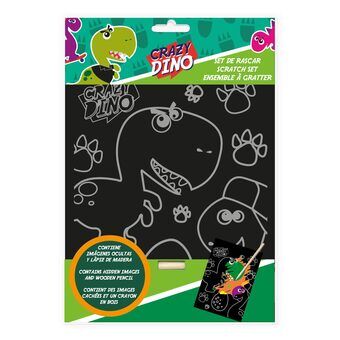 Scratch kunst gekke Dino