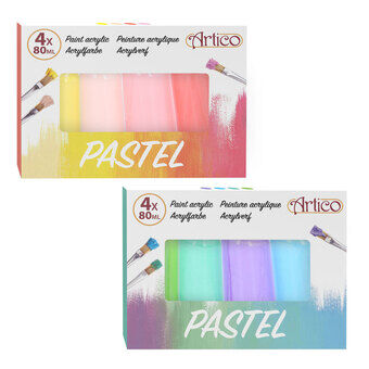 Acrylverf Pastel, 4 onderdelen.