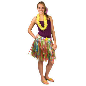 Hawaiiaanse rok in meerdere kleuren (45 cm)