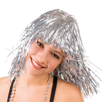 Wig Metallic Silver Volwassene
