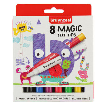 Bruynzeel Kids Magic Markers, 8 stuks.