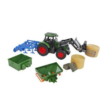 Kids Globe Tractor met accessoires, 30cm