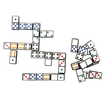 Domino spel op nummers of kleur