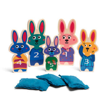 Bs speelgoed bal gooien konijnen hout - gooien spel