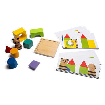 Bs toys panda\'s puzzel hout - vormspel