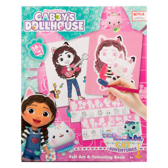 Gabby\'s Dollhouse Viltkunst en Kleurboek.