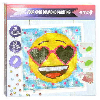 Emoji diamant schilderij - bril