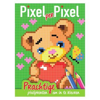 Pixel kleurboek kleine beer