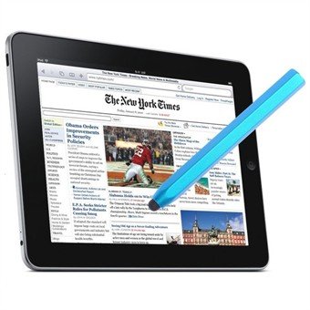 Tab aluminium metalen aanraakpen (lichtblauw)