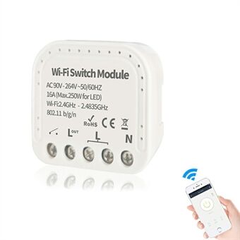 Ty-WIFI-S02 APP Afstandsbediening WiFi Smart Light Switch Relais DIY Module Werken met Alexa Echo Google Home