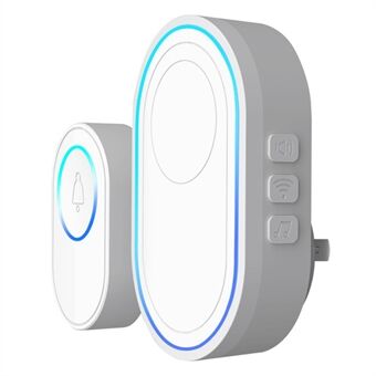 L019 Tuya App WiFi Deurbel Alarmsysteem Home Intelligente Draadloze Deurbel, 1 Zender + 1 Ontvanger