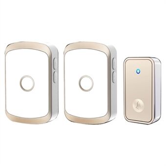 CACAZI FA50 Smart draadloze deurbelset Zender + 2 ontvangers Zelfaangedreven deurbel voor thuis