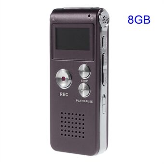 SK-012 Draagbare oplaadbare 8GB digitale voicerecorder MP3-speler Ondersteuning U-schijf