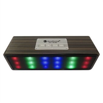 HYBT95 Kubusvorm LED Kleur Licht Hout Draadloze Bluetooth-luidspreker Ondersteuning Handsfree bellen