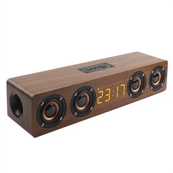 W8C met Clock Wireless Wood Bluetooth-luidspreker