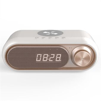 WD-300 10W draadloze telefoonoplader Oplaadbare FM-radio Bluetooth-luidspreker Muziekluidspreker met digitale wekker